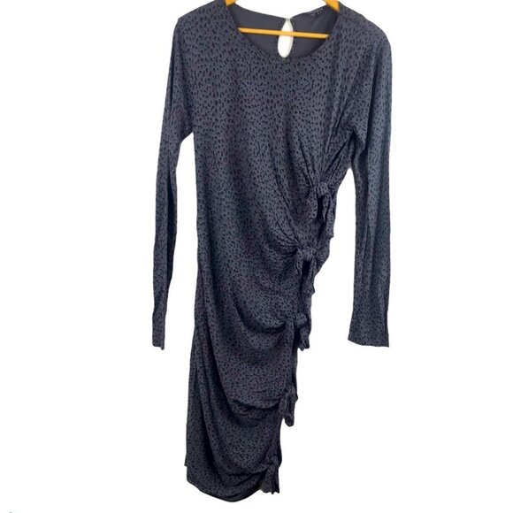 Gryphon New York Winter Knot Animal Print Fitted Bodycon Women midi Dress S - Picture 3 of 9